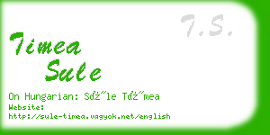 timea sule business card